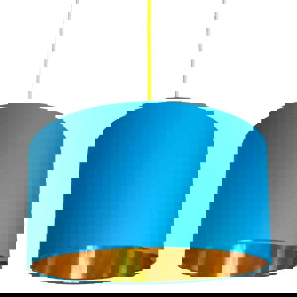 Love Frankie Topaz cotton lampshade gold lining