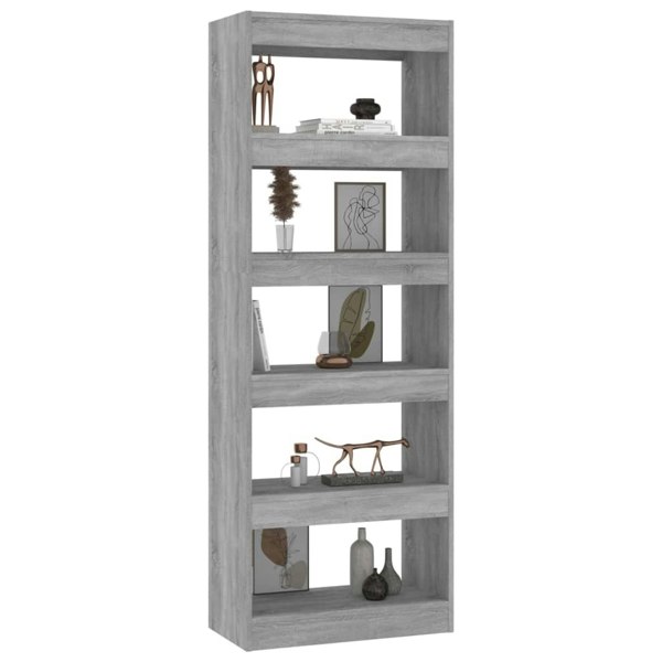 Berkfield Book Cabinet/Room Divider Concrete Grey 60x30x166 cm Engineered Wood
