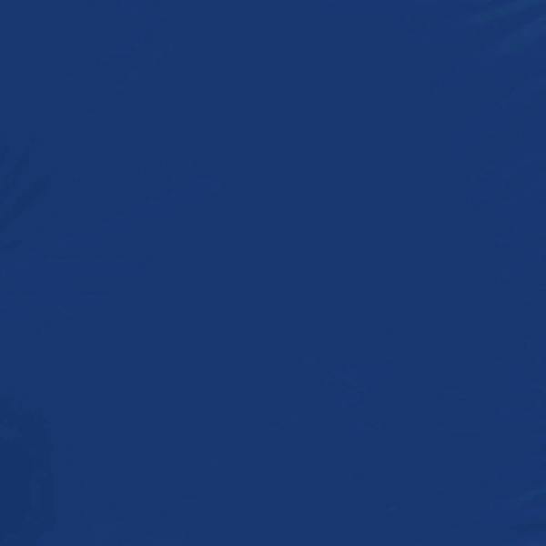Blue gazebo side panel fabric with smooth surface and visible stitching seam