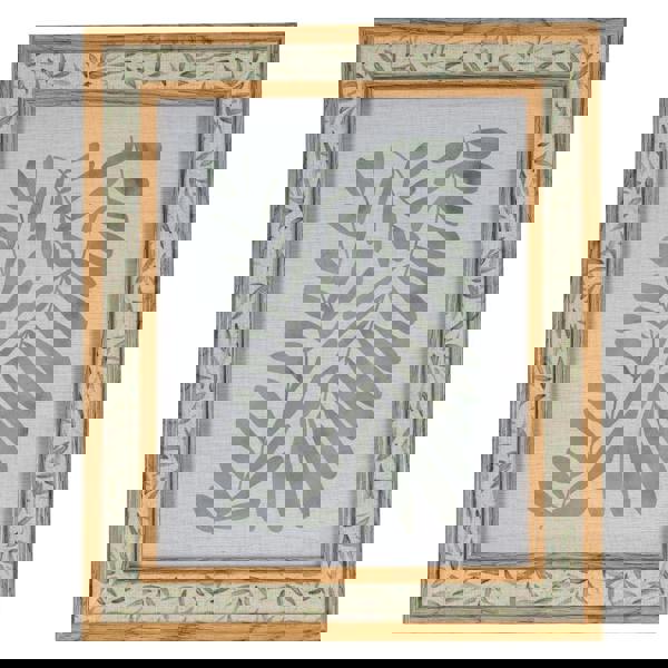 Hill Interiors Tundra Leaf Print Single Photo Frame - Brown - 