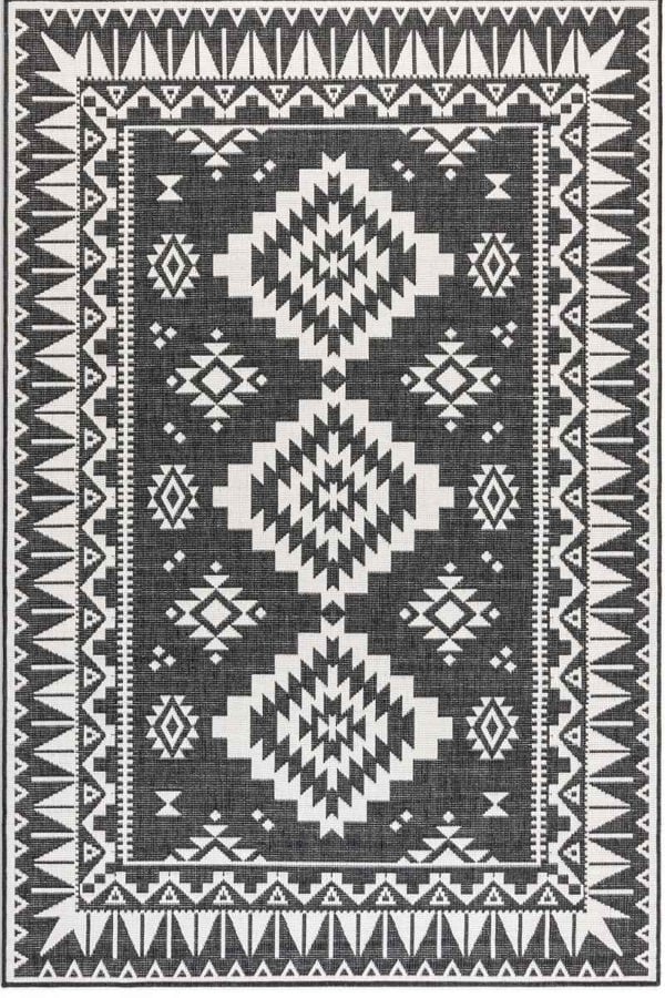 Dynamic Indoor & Outdoor Reversible Black Rug