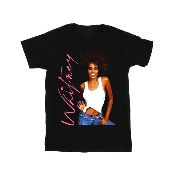 Whitney Houston Mens Whitney Smile T-Shirt - Black