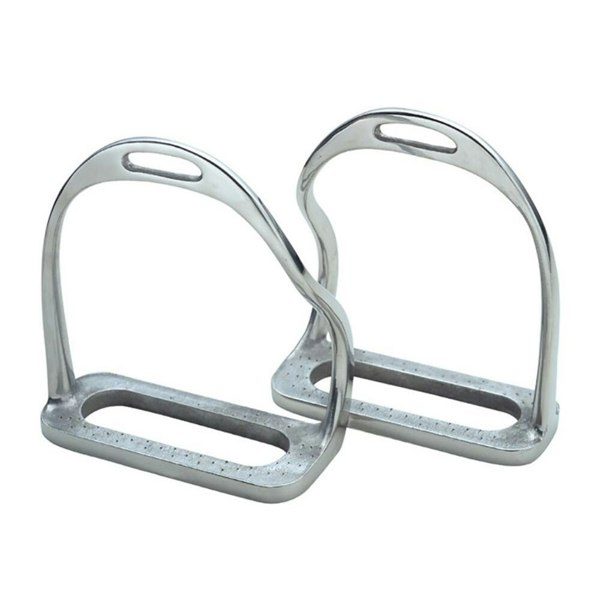 Shires Safety Horse Bent Leg Stirrups - Silver