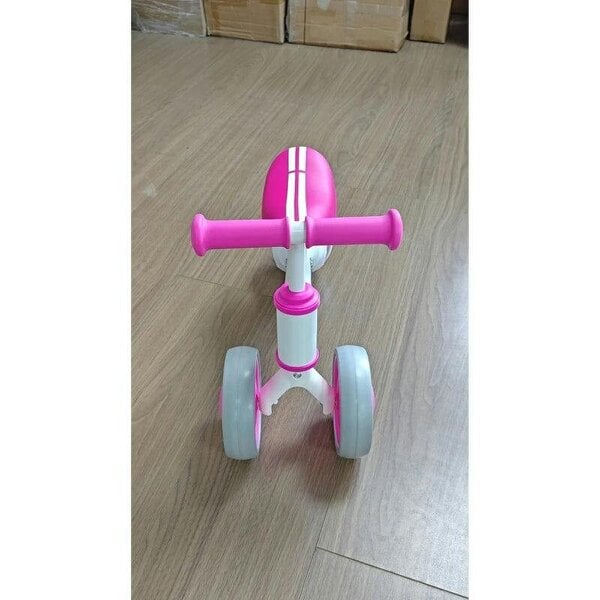 Balance Bike for Kids 1-2 Years, Toddler Bike with Adjustable Seat and Lighting Rear Wheels for Boys and Girls, Pink
