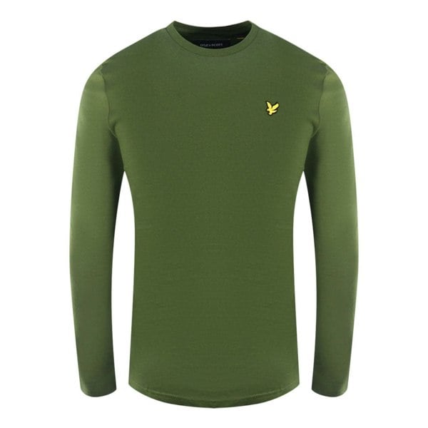 Lyle & Scott Brand Logo Long Sleeve T-Shirt - Woodland Green