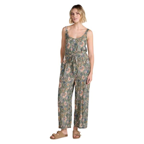 Animal Womens/Ladies Flora EcoVero Capri Jumpsuit - Light Khaki - 