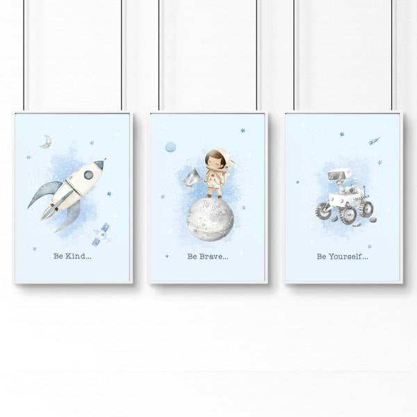 Childrens Prints For Bedroom | Set of 3 wall art prints