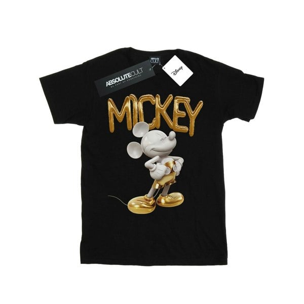 Disney Mens Mickey Mouse Gold Statue T-Shirt - Black