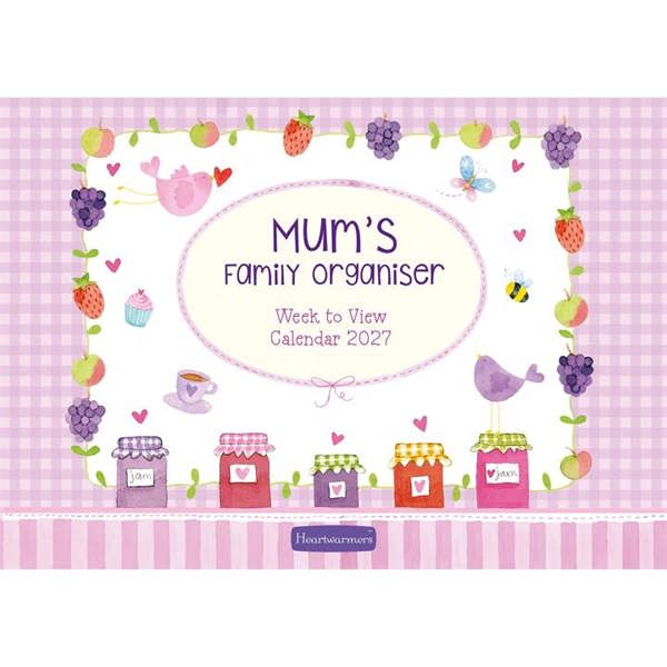 Mum's A4 Family Organiser 2027, Family Planners, Month To View, Family, Gift