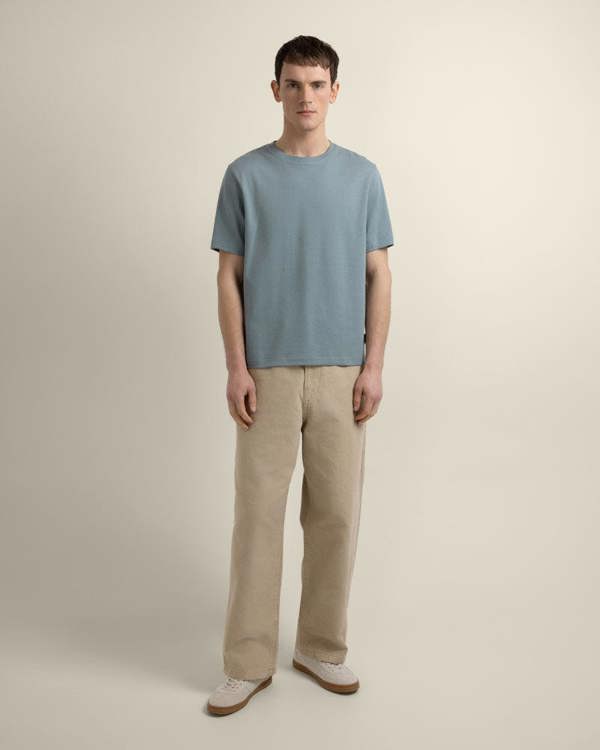 Larsson & Co Jeppe - Textured Panelled T-Shirt