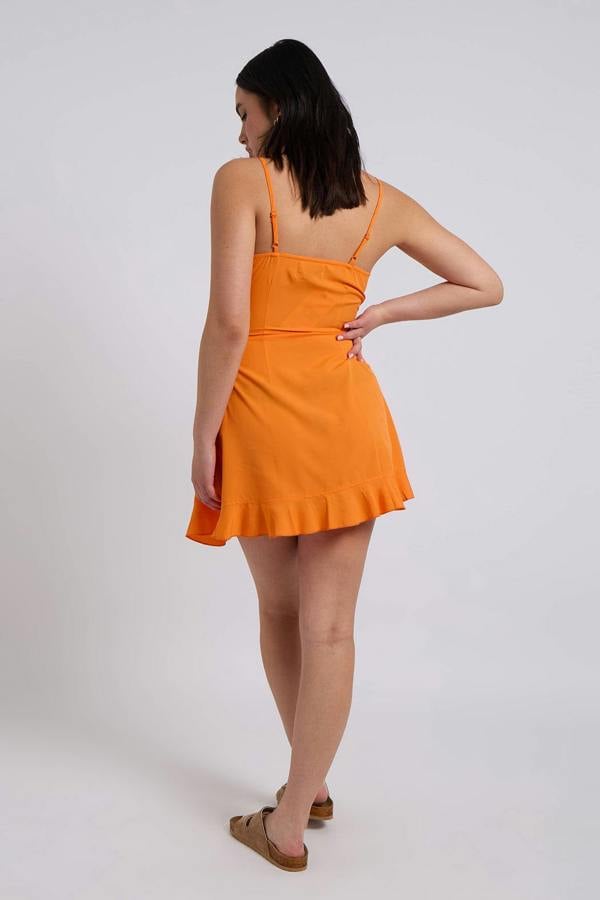 Urban Bliss Orange Cami Woven frill Tea Dress