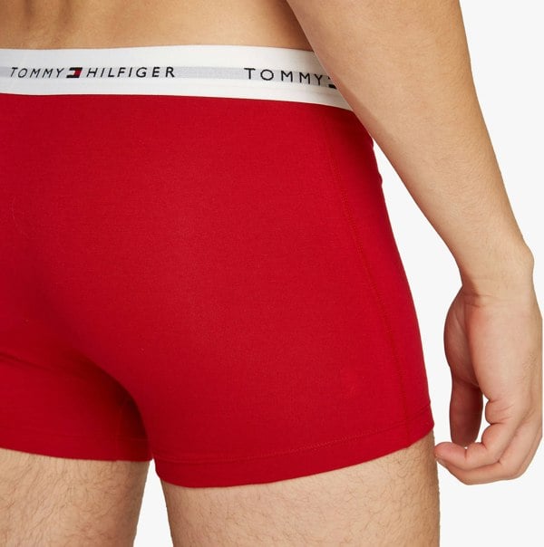 Tommy Hilfiger 3 Pack Mens Logo Waistband Trunks Multicoloured
