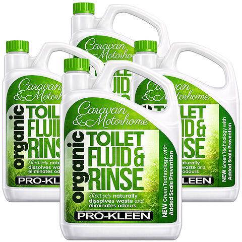 ProKleen Pro-Kleen Organic Caravan Toilet Chemical Fluid Rinse Green Solution Cleaner 8L for Caravan and Motorhomes