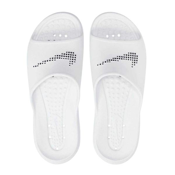 Nike Mens Victori One Swoosh Sliders - White/Black - 