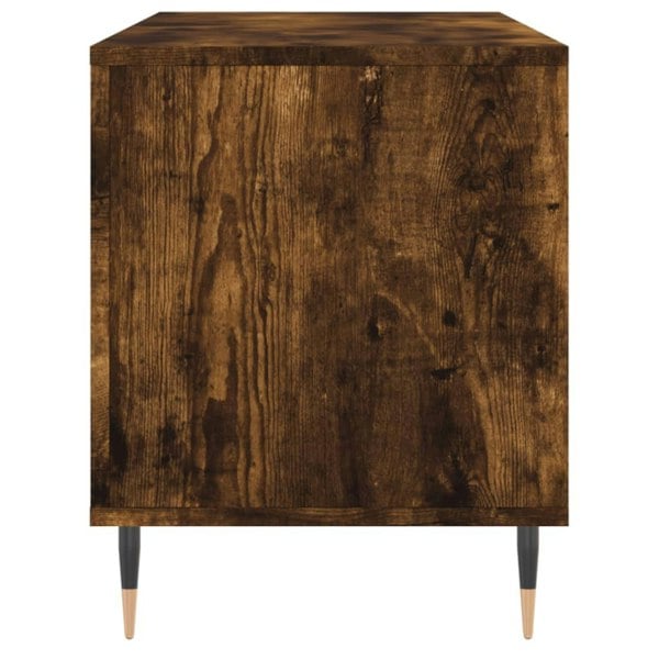 Berkfield Record Cabinet Smoked Oak 100x38x48 cm Engineered Wood