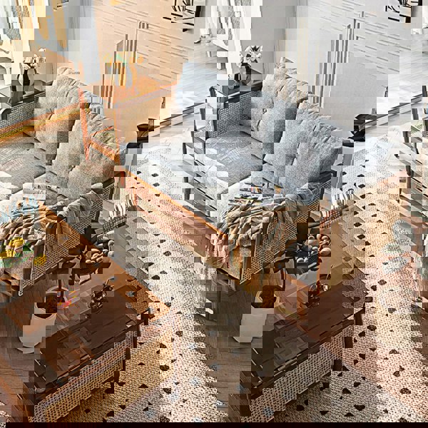 Pamela Wood Coffee Table, Rattan-Weilai Concept-Weilai Concept