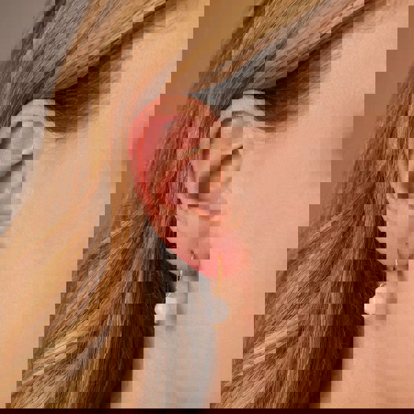 Gold Trip Pearl Drop Huggie Hoops