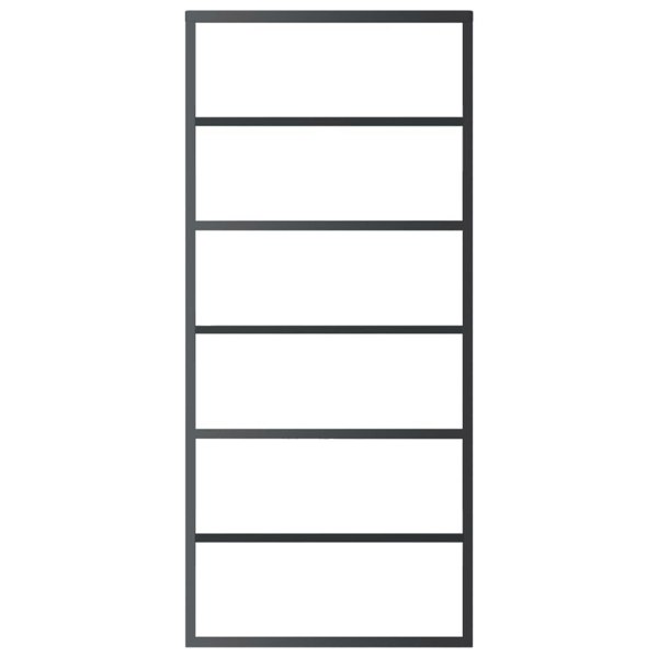 Berkfield Sliding Door ESG Glass and Aluminium 90x205 cm Black