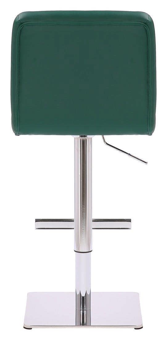 Lamboro Allegro Leather Single Deluxe Kitchen Bar Stool, Chrome Footrest, Swivel Gas Lift, Breakfast Bar & Home Barstool, Sage Green