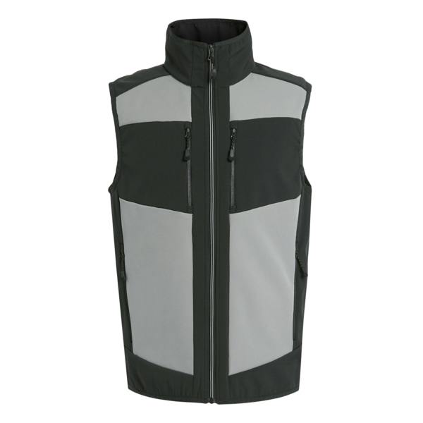 Regatta Professional Mens Colour Block Softshell Body Warmer - Mineral Grey/Ash