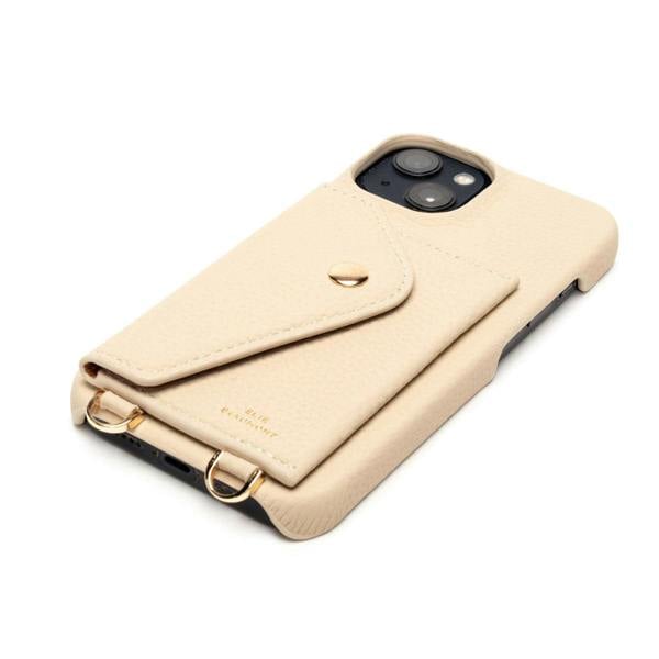 Elie Beaumont Genuine Leather iPhone Case - Stone - Inca Lanyard