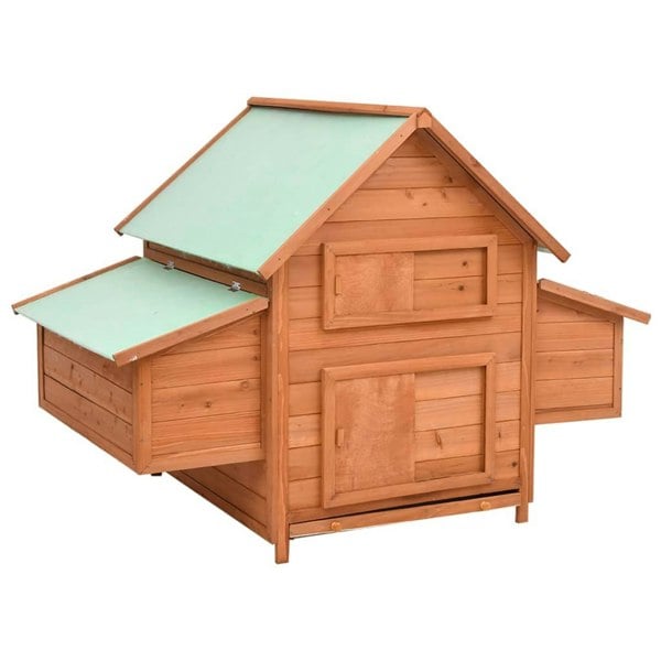 Berkfield Chicken Coop 152x96x110 cm Solid Firwood
