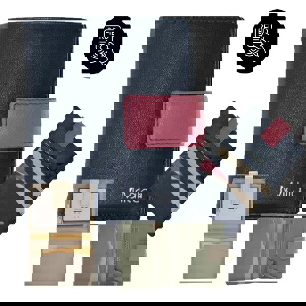 Mala Leather Kora Two-Tone Leather Small Tab Purse