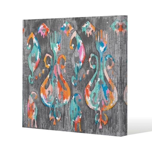 Benjamin Tate Design Trendy tribal pattern in watercolour style (Canvas Print)
