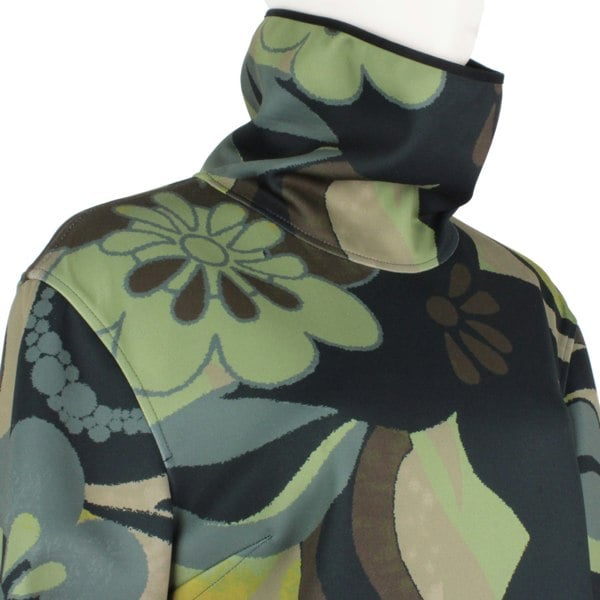 Dries Van Noten retro floral patterned funnel neck dress