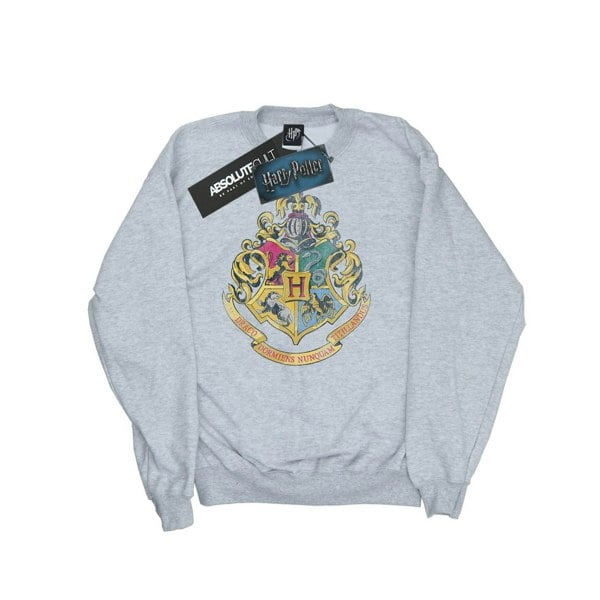 Harry Potter Mens Hogwarts Crest Cotton Sweatshirt - Sports Grey