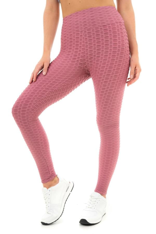 Smart Living Women's Honeycomb Waffle Leggings - Dark Pink