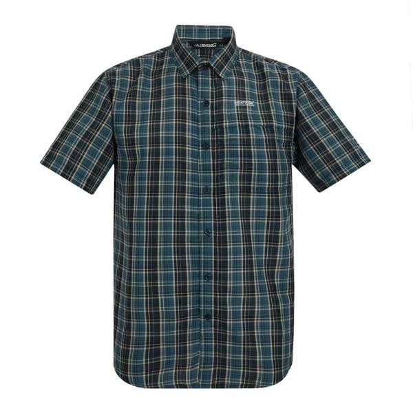 Regatta Mens Mindano Multi Check Short-Sleeved Shirt - Night Sky - 