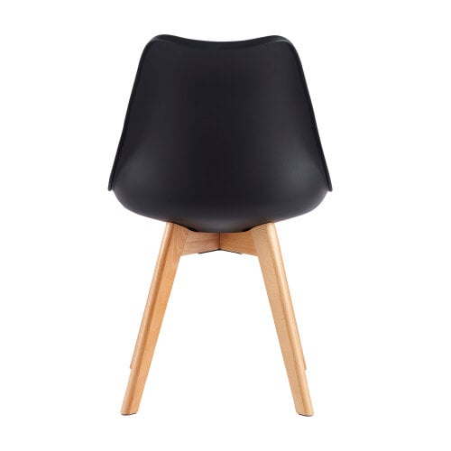 Set of 4 Dining Chairs with Solid Wooden Legs and Seat Cushion Pads Eva