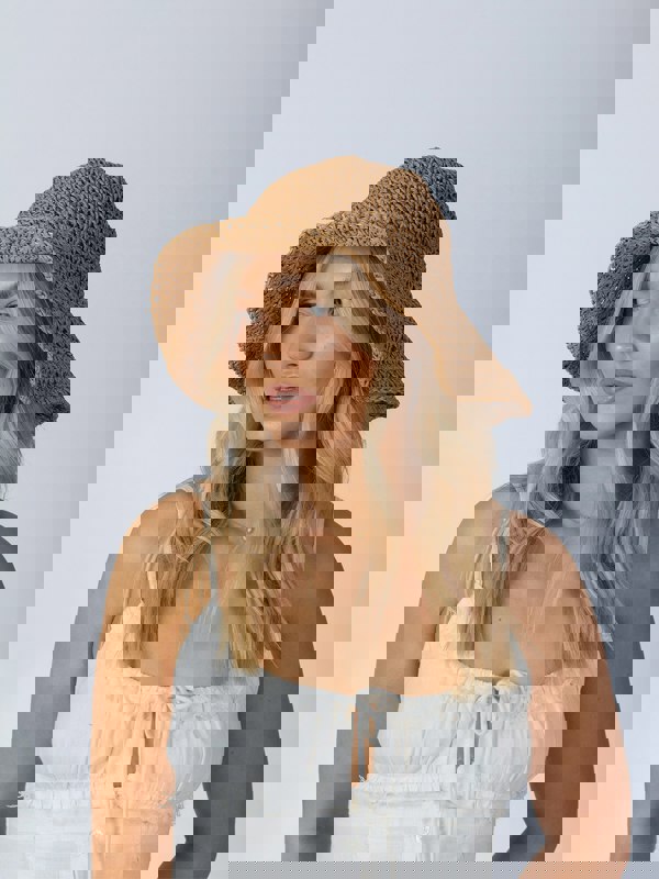 SVNX Bowknot Straw Sun Hat