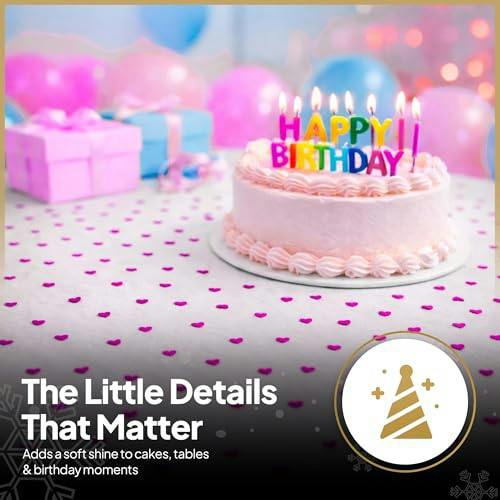 Hot Pink Heart Confetti Table Scatter for Birthday, Wedding and Valentine’s Decorating image 5