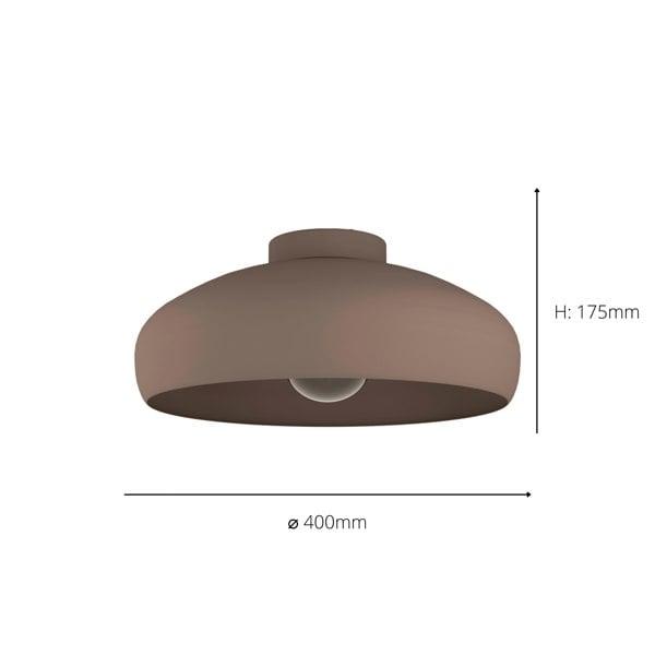EGLO Mogano Round Mocha-Coloured Ceiling Light