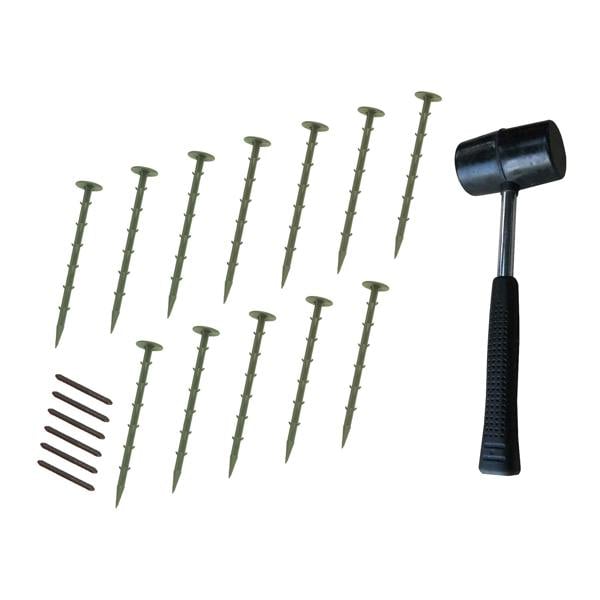 Flexible Lawn Edging 4.8m With Mallet - Green