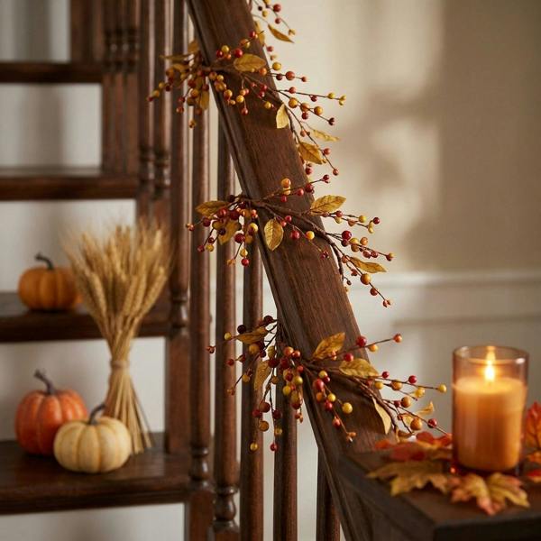 Garden Greatness 2M Rustic Autumn Twig and Berry Garland