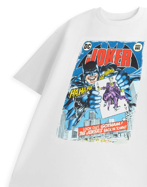 DC Comics The Joker Unisex White The Jokers Back In Town Short Sleeved T-Shirt