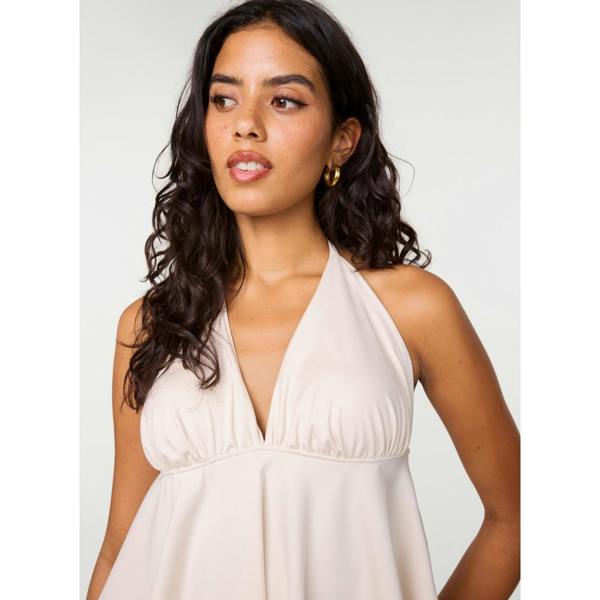 Pink Vanilla Bra Cup Halter Jersey Top