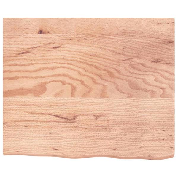 Berkfield Bathroom Countertop Light Brown 60x50x4 cm Treated Solid Wood