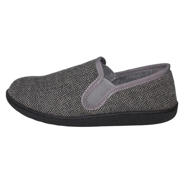 Clarks Mens Clarks Textile Slip On Twin Gusset Slippers King Ease