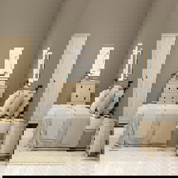 Furniture To Go Barcelona Bedside Table 2 Drawers in Jackson Hickory Oak