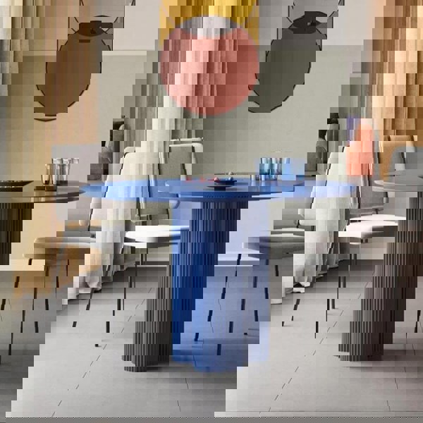 Vogue Round Dining Table-Weilai Concept-Blue-⌀80cm-Weilai Concept