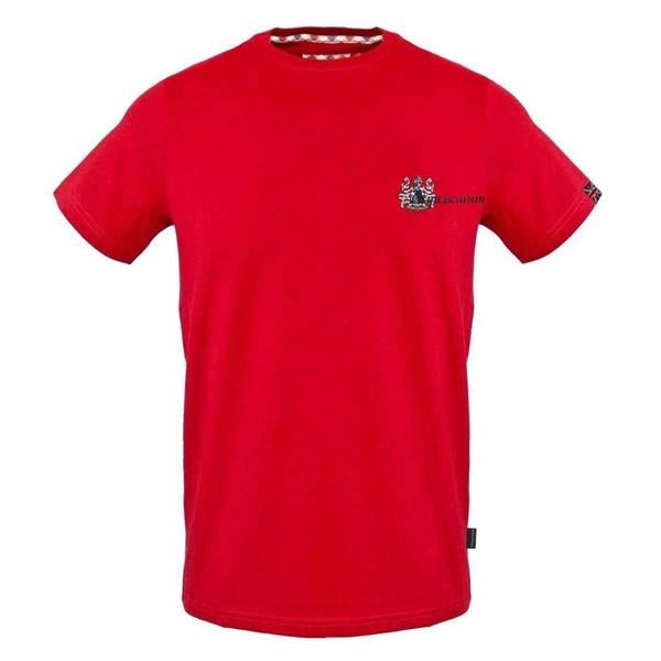 Aquascutum Mens Aldis Logo T-Shirt - Red - 