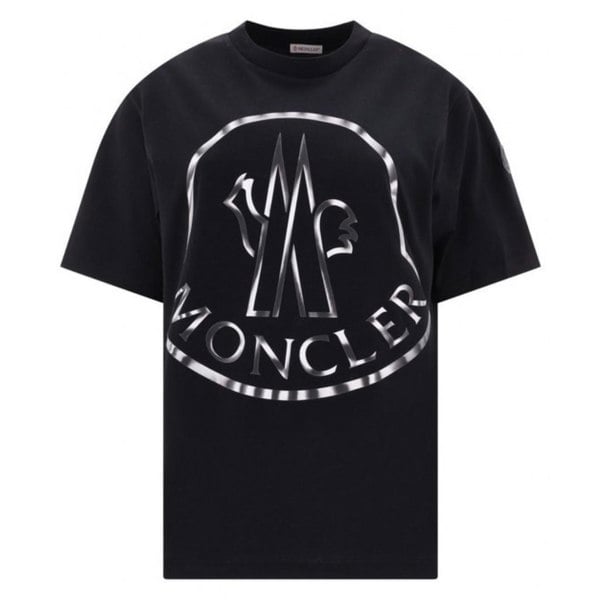 Moncler Bold Circle Logo T Shirt - Black