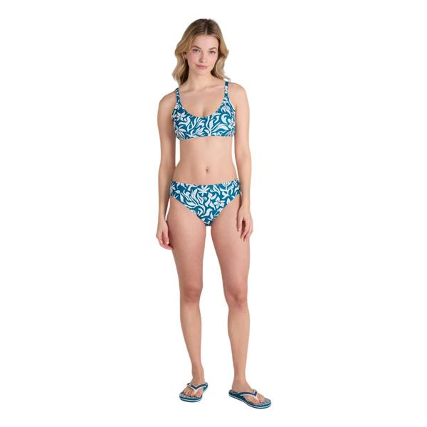 Animal Womens Floral Bralette Bikini Top - Blue - Blue - 85% Recycled Polyester/15% Elastane