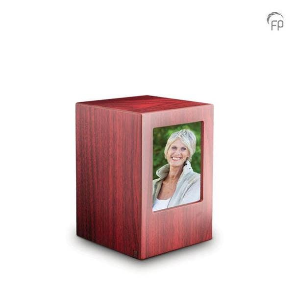 Memorials Direct MDF Photo Urn (Dark Wood)