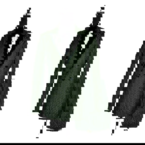 David WeJ Alfredo Retro Pattern Velvet Peak Lapel Tuxedo - Green