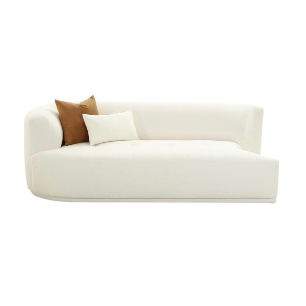 Furniture Edit Fickle Cream Boucle Modular LHF Loveseat